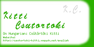 kitti csutortoki business card
